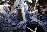 Sản xuất hàng dệt may xuất khẩu. (Nguồn: TTXVN)