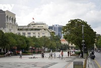 Phố đi bộ Nguyễn Huệ sẽ cấm phương tiện lưu thông trong 3 đêm. (Ảnh: H.K)