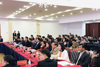 Sáng nay (27/12), tại TP. Đông Hà, tỉnh Quảng Trị đã đăng cai tổ chức Hội đàm 03 tỉnh Quảng Trị - Savannakhet - Salavan (Lào). Quảng cảnh tại Hội đàm.