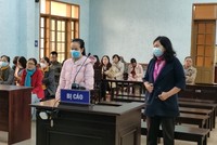 Các bị cáo tại phiên tòa.