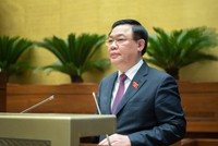 Chủ tịch Quốc hội Vương Đình Huệ phát biểu bế mạc kỳ họp.