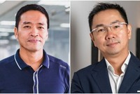 Ông Lê Hồng Minh (trái) và tân Chủ tịch HĐQT Võ Sỹ Nhân. (Nguồn: VNG).