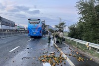 Hiện trường vụ tai nạn. (Ảnh: Đ.H).