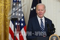 Tổng thống Mỹ Joe Biden phát biểu tại Nhà Trắng ngày 27/2/2023. Ảnh: AFP/ TTXVN.