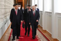 Chủ tịch nước Trung Quốc Tập Cận Bình và Tổng thống Nga Vladimir Putin. Ảnh: AFP.