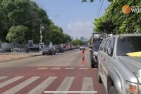 Lực lượng Cảnh sát Thủ đô Bangkok triển khai các phương án phân luồng giao thông_Nguồn: ThaiPBS.