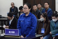 Bị cáo Ngô Thị Ngọc Lan trình bày trước Hội đồng xét xử. Ảnh: NT.