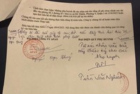 Dòng viết tay của ông Nguyễn Ngọc Thủy, Chủ tịch HĐQT Apax Holdings trong biên bản làm việc với phụ huynh TP.HCM ngày 9/4.