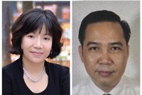 Chủ tịch Công ty AIC Nguyễn Thị Thanh Nhàn (bên trái) và Phó tổng giám đốc Trần Mạnh Hà hiện đang bỏ trốn, bị truy nã quốc tế. Ảnh: BCA.