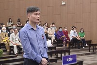 Bị cáo Phạm Thanh Hải tại tòa sáng 19/4. (Nguồn: Báo Thanh Niên).