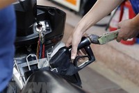 Mua bán xăng tại một điểm kinh doanh xăng, dầu. (Ảnh: Trần Việt/TTXVN)