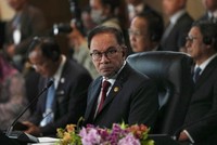 Thủ tướng Anwar Ibrahim tham dự Hội nghị Cấp cao ASEAN lần thứ 42 tại Labuan Bajo, Indonesia hôm 10/5/2023. Ảnh: AFP.