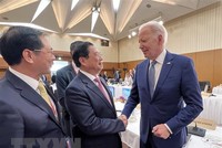 Thủ tướng Phạm Minh Chính gặp Tổng thống Hoa Kỳ Joe Biden. (Ảnh: TTXVN).