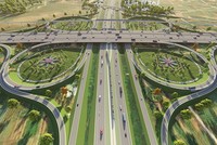 Phối cảnh một đoạn Dự án Đầu tư xây dựng đường vành đai 4 - Vùng Thủ đô Hà Nội.
