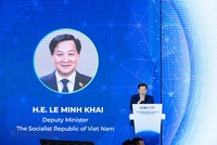 Phó thủ tướng Lê Minh Khái phát biểu khai mạc tại Diễn đàn.