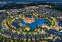 Phối cảnh hệ thống hồ và công viên rộng lớn, điểm nhấn của một số dự án bất động sản trọng điểm của Hoài Đức. Ảnh TL.