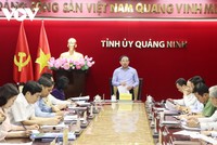 Ban Thường vụ Tỉnh ủy Quảng Ninh họp xem xét, thi hành kỷ luật đảng đối với cán bộ, đảng viên vi phạm.