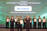 Sacombank nằm trong các bảng xếp hạng uy tín năm 2023 của Vietnam Report