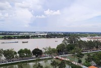 Sông Hậu đoạn qua thành phố Long Xuyên, tỉnh An Giang.