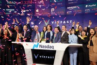 Ngày 15/8/2023, cổ phiếu Vinfast đã niêm yết trên sàn Nasdaq (Mỹ).