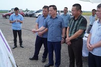 Chủ tịch UBND tỉnh Thái Bình kiểm tra thực tế tình hình đầu tư Khu công nghiệp Hải Long (Khu kinh tế Thái Bình).