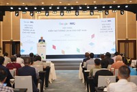 Thứ trưởng Bộ Kế hoạch và Đầu tư Đỗ Thành Trung phát biểu tại Hội thảo “Kiến tạo tương lai AI cho Việt Nam”.