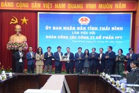 Đoàn làm việc của UBND tỉnh Thái Bình và Tập đoàn FPT.