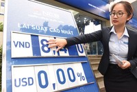 Lãi suất huy động USD vẫn kiên định giữ mức 0% nhằm giảm tình trạng găm giữ ngoại tệ 