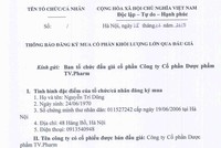 NĐT Nguyễn Trí Dũng đăng ký mua cổ phần khối lượng lớn qua đấu giá CTCP Dược phẩm TV. Pharm
