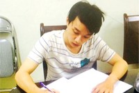 Phan Thành Biên tại cơ quan điều tra.