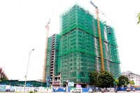 Tính đến đầu tháng 9, Gemek Premium đã xây dựng đến sàn tầng 22 vượt tiến độ đề ra so với kế hoạch.