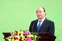 Thủ tướng phát động cuộc vận động "Xây dựng văn hóa doanh nghiệp Việt Nam". Ảnh VGP/Quang Hiếu 