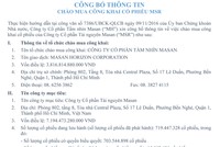 CTCP Tầm nhìn Masan công bố thông tin chào mua công khai cổ phiếu MSR