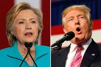 Hillary Clinton vàDonald Trump. Ảnh: AP