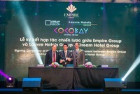 Đại diện Empire Group, Dream Hotel Group và Louvre Hotels Group lễ ký kết thỏa thuận hợp tác