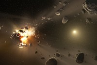 Các tiểu hành tinh lang thang trong vũ trụ có thể là mối đe dọa với Trái Đất. Đồ họa:NASA.