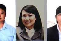 Chi, Hoàng, Huệ đang bị truy nã. Ảnh:Bộ Công an.