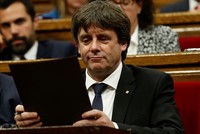 Lãnh đạo Catalonia Carles Puigdemont. Ảnh:Reuters.