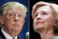 Tổng thống Mỹ Donald Trump (trái) và bà Hillary Clinton. Ảnh:Reuters.