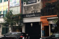 Cửa hàng Khaisilk tại 101 Đồng Khởi, quận 1, TP HCM đang đóng cửa.Ảnh: Viễn Thông