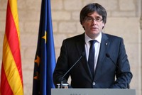 Cựu lãnh đạo Catalonia Carles Puigdemont. Ảnh:AP.