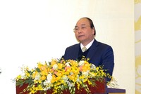 Thủ tướng Nguyễn Xuân Phúc phát biểu tại Hội nghị. Ảnh VGP/Quang Hiếu
