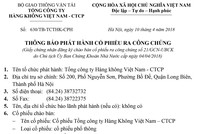 Vietnam Airlines (HVN) thông báo phát hành cổ phiếu ra công chúng