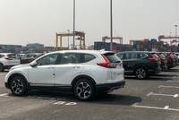 Lô CR-V về cảng hồi tháng 3. Ảnh:Lương Dũng.