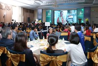 Lễ mở bán khu phức hợp cao cấp Golden King thu hút hơn 200 khách hàng tham dự. Trong ảnh: Một góc khán phòng trong chương trình mở bán.