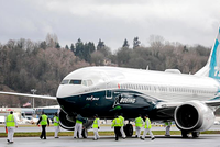 Một chiếc 737 MAX 8 của hãng sản xuất máy bay Mỹ - Boeing. Ảnh:AFP