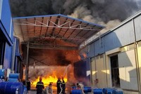 Hiện trường vụ cháy. 