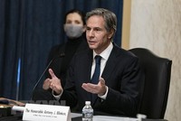 Ông Antony J. Blinken trong phiên điều trần tại Ủy ban Đối ngoại Thượng viện Mỹ ở Washington, DC, ngày 19/1/2021. (Ảnh: AFP/TTXVN)