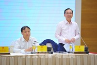 Phó Thống đốc Đào Minh Tú trả lời tại họp báo (Ảnh: TTXVN)