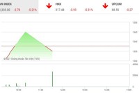 VN-Index và thanh khoản chung của thị trường đứng hình dù giao dịch ở các mã vẫn diễn ra (Ảnh chụp màn hình phiên giao dịch sáng 2/6).